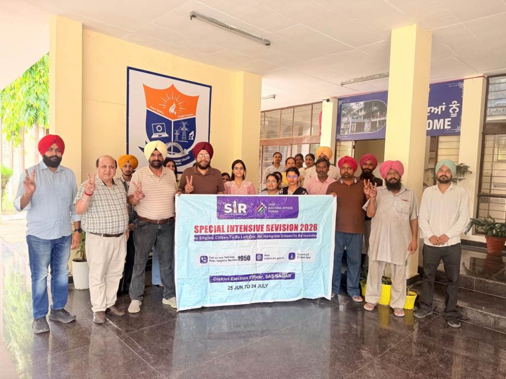 Entire staff and their family members of GPCollege Khuni Majra take a commendable initiative by filling 100 enumeration forms under SIR2026